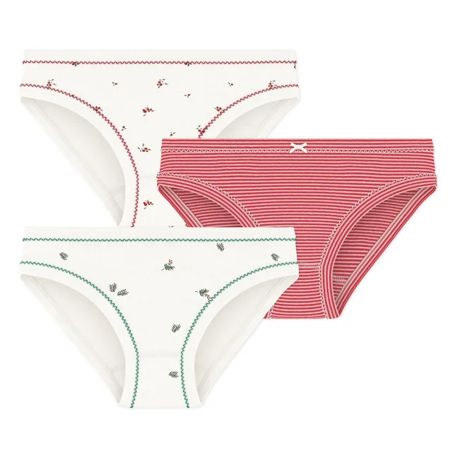 Lot de 3 Culottes Rayées | Blanc