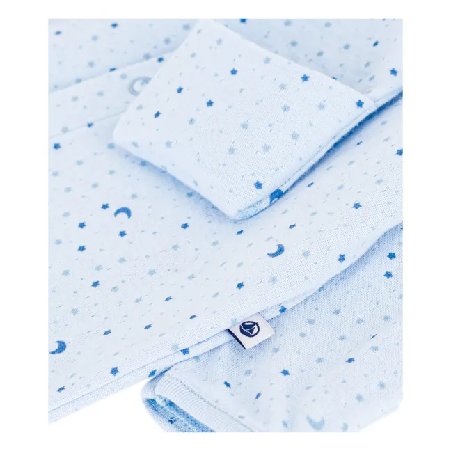 Pyjama Dors Bien Etoiles Tubique Coton Bio | Bleu ciel