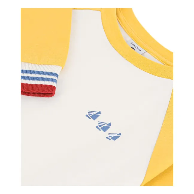 T-shirt Colorblock Bateaux Coton Bio | Jaune