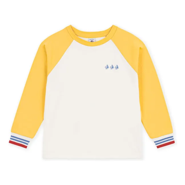 T-shirt Colorblock Bateaux Coton Bio | Jaune
