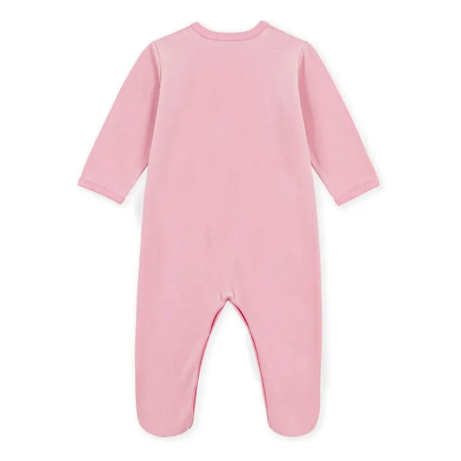 Pyjama Dors Bien Cœur Velours Coton Bio | Rose