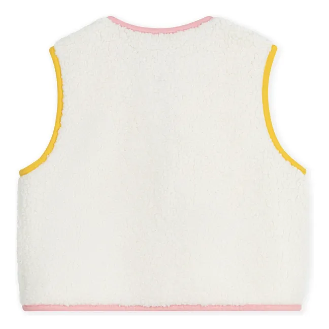 Sleeveless Sherpa Jacket | Ecru