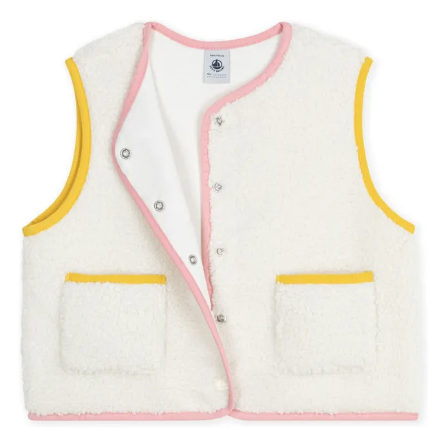 Veste Sans Manches Façon Sherpa | Ecru