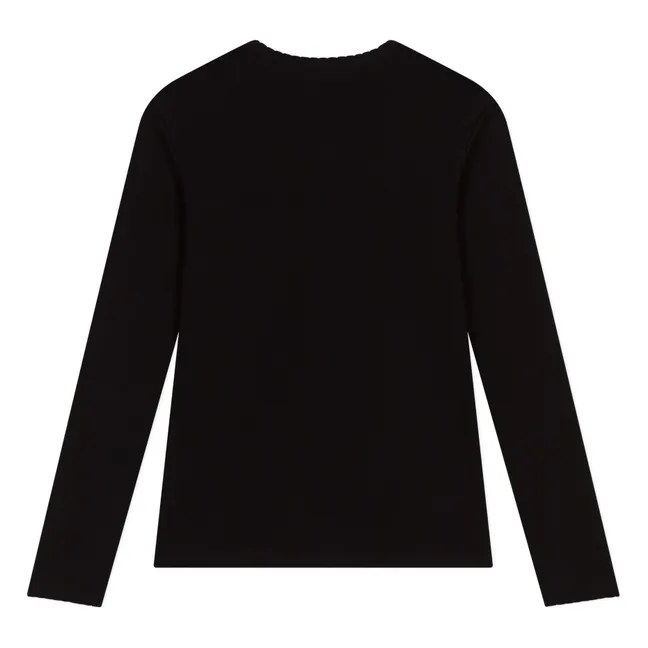 Camiseta de algodón ecológico L'Iconique | Negro