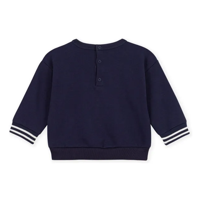 Sweat Badge Coton Bio | Bleu marine