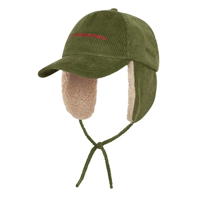 Casquette Chapka Velours Côtelé | Vert