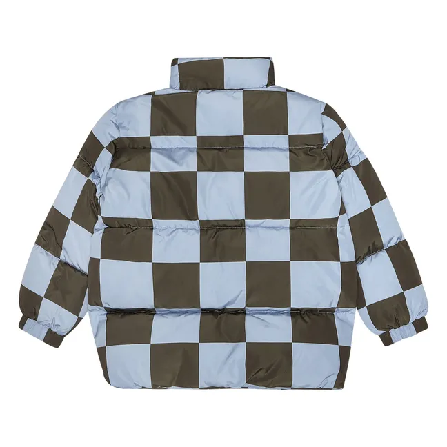 Doudoune Damier | Bleu ciel