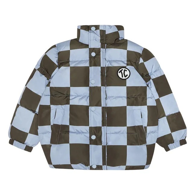 Doudoune Damier | Bleu ciel
