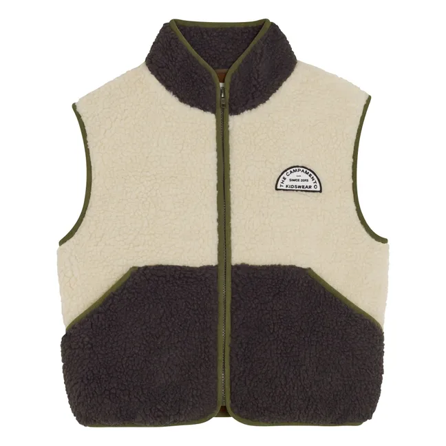 Veste Sans Manches Façon Sherpa | Ecru