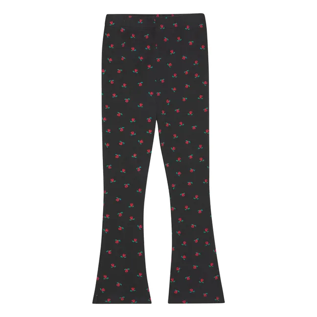 Legging Flare Fleuri | Gris anthracite