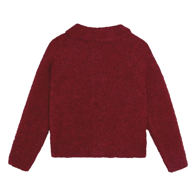 Cardigan Hearts | Burgundy