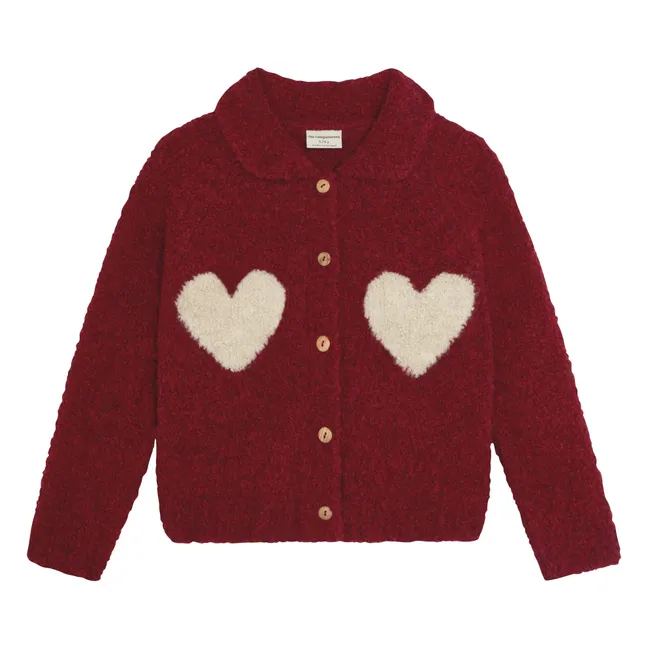 Cardigan Hearts | Burgundy