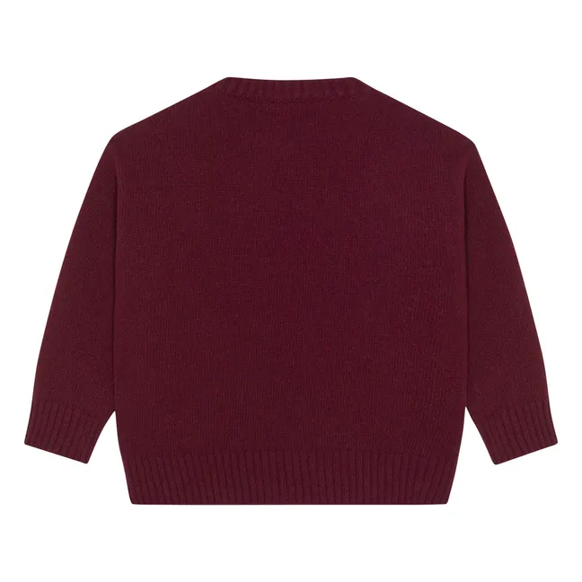 Flower Sweater | Burgundy