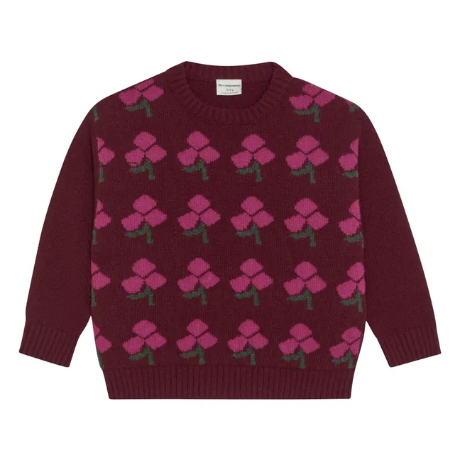 Flower Sweater | Burgundy