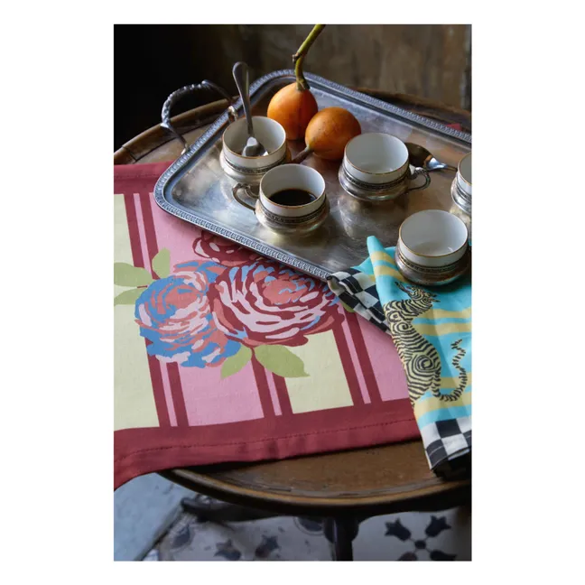Set de table en coton, Lisa Corti x The Socialite Family  | Rouge