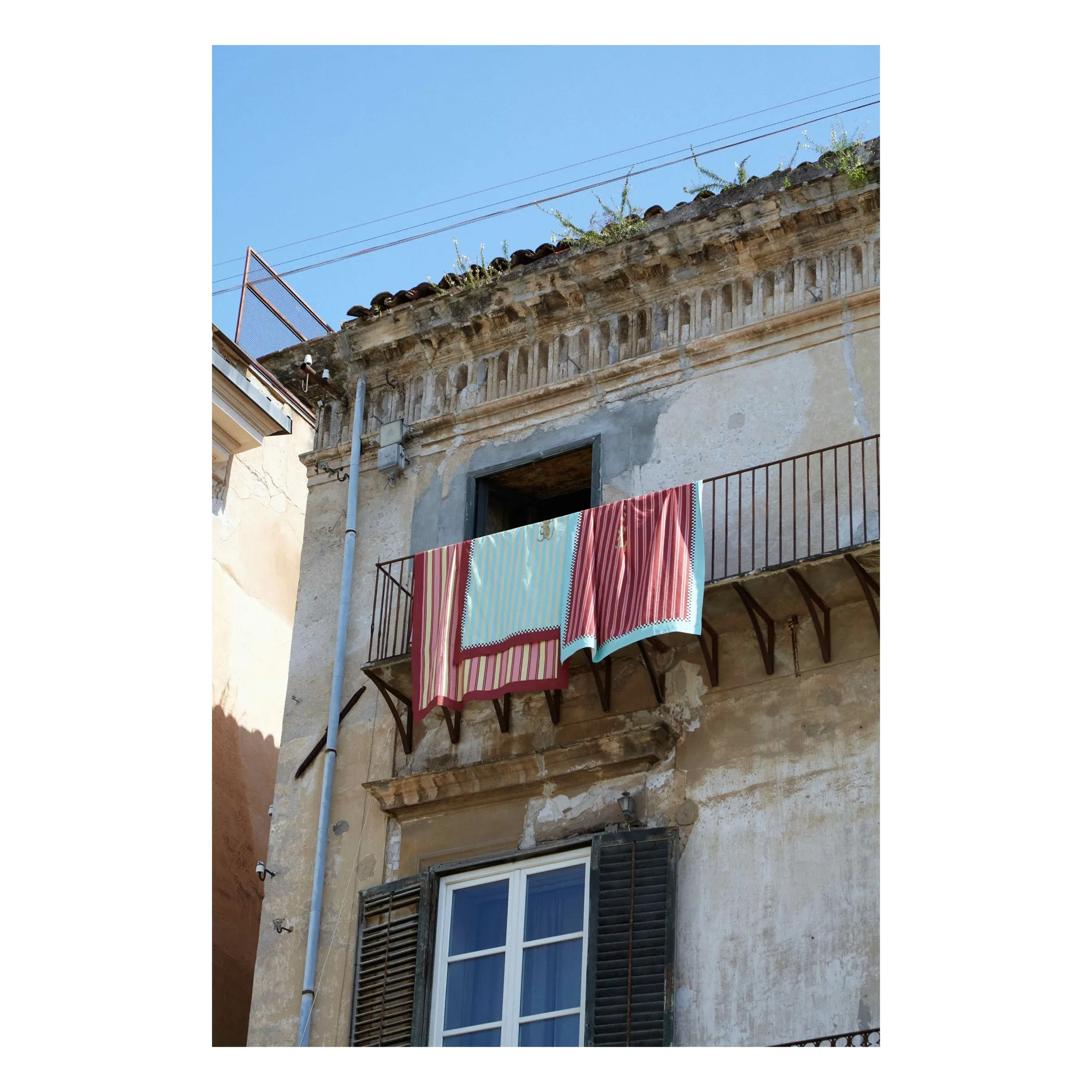 Nappe Tigre en coton, Lisa Corti x The Socialite Family  | Bleu turquoise- Image produit n°2