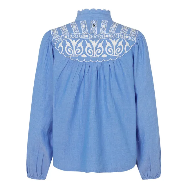 Blouse Lia Coton | Bleu