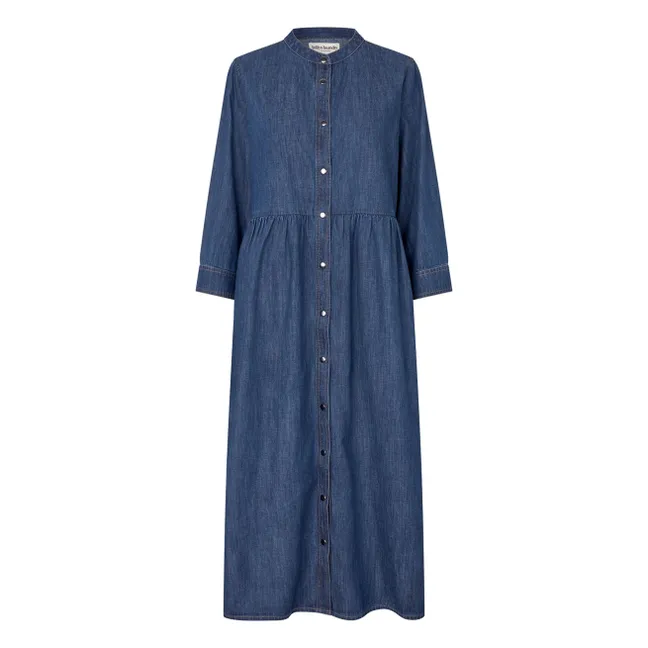 Robe Aliya Denim Coton | Bleu marine