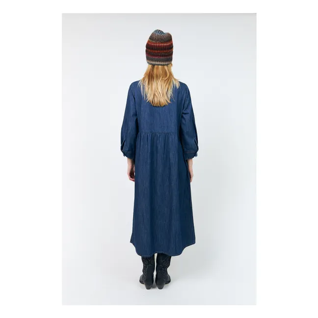 Robe Aliya Denim Coton | Bleu marine