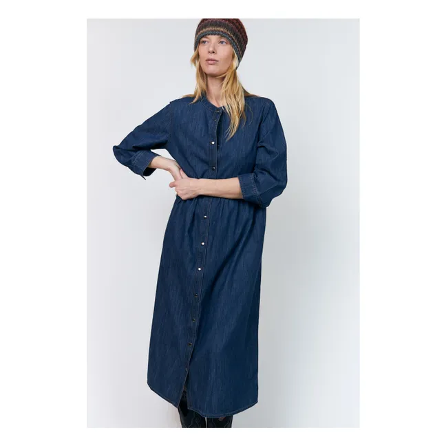 Robe Aliya Denim Coton | Bleu marine