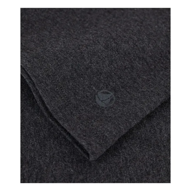 T-shirt Point Cocotte Coton Bio | Gris anthracite