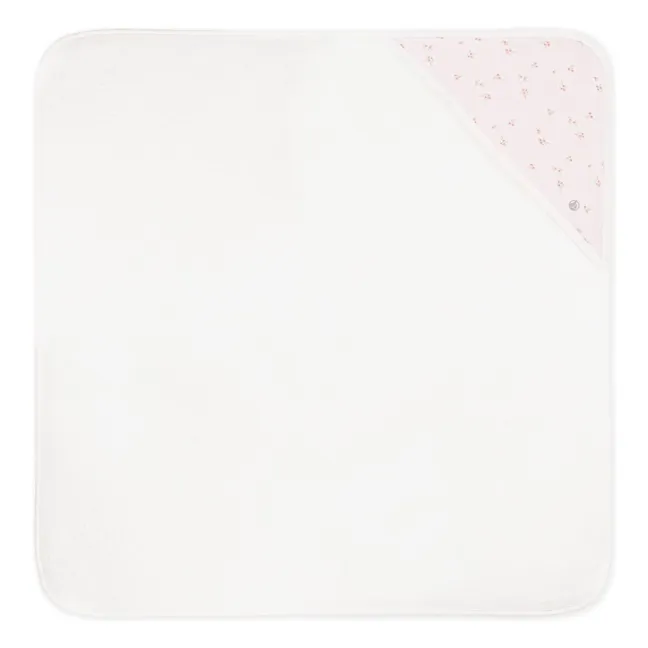 Carré de Bain Fleuri Organic Cotton | Ecru