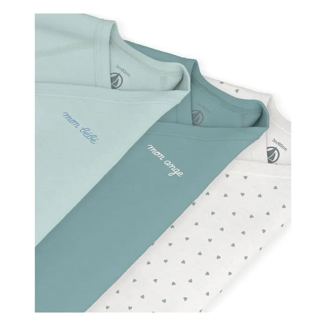 Lot de 3 Bodies Mon Bébé Coton Bio | Vert