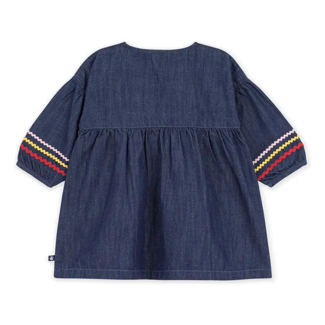 Robe Boutonnée Denim | Bleu foncé