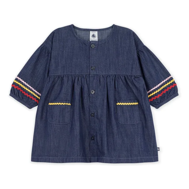 Robe Boutonnée Denim | Bleu foncé