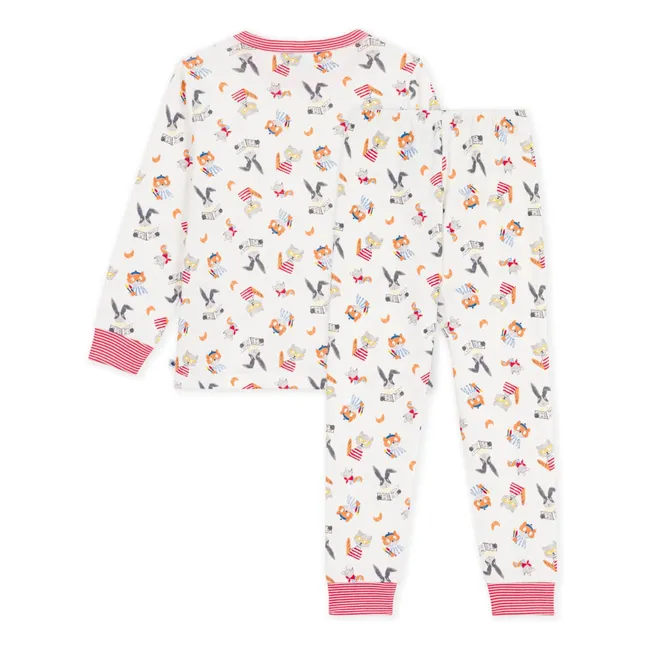 Organic Cotton Animal Pyjamas | White