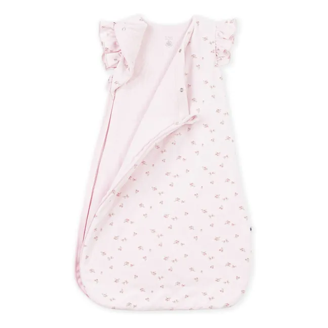 Gigoteuse Fleurie Velours Coton Bio | Rose pâle