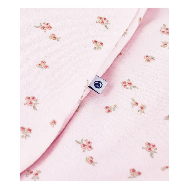 Gigoteuse Fleurie Velours Coton Bio | Rose pâle