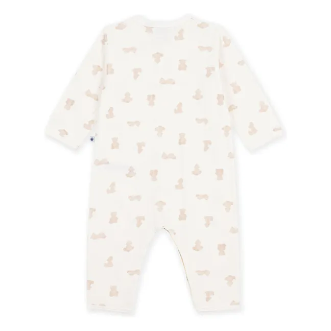 Pyjama Dors Bien Oursons Tubique Coton Bio | Blanc