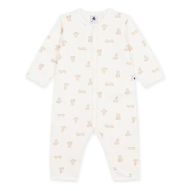 Pyjama Dors Bien Oursons Tubique Coton Bio | Blanc
