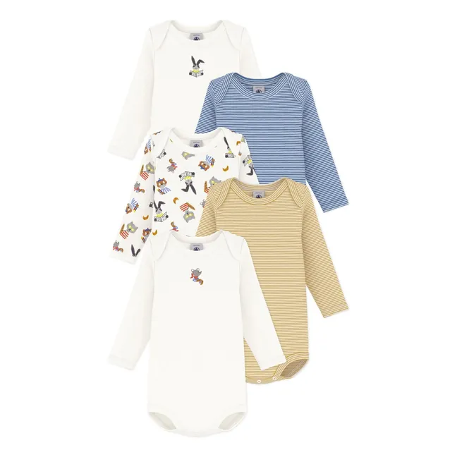 Set of 5 Organic Cotton Animal Bodies | White