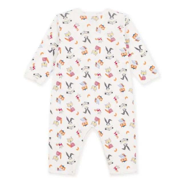 Pyjama Dors Bien Animaux Coton Bio | Blanc