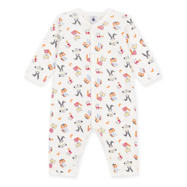 Pyjama Dors Bien Animaux Coton Bio | Blanc