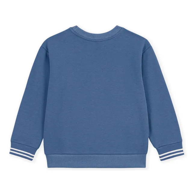 Organic cotton logo sweatshirt | Blue