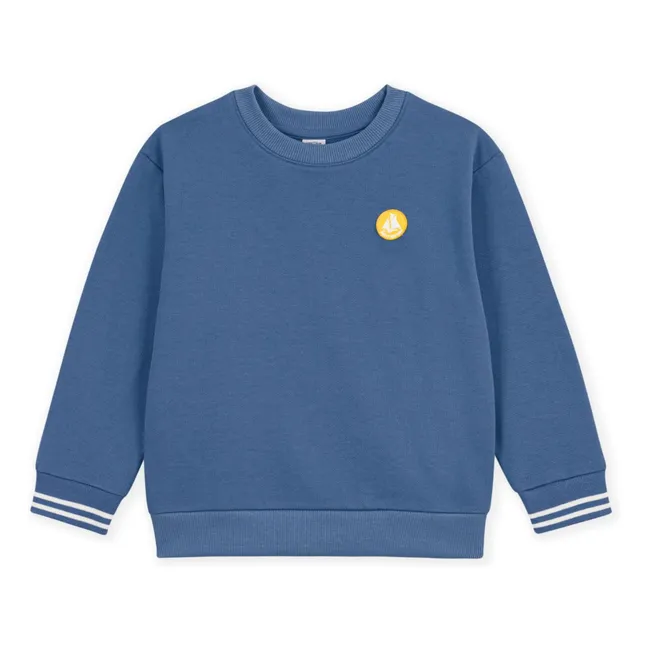 Organic cotton logo sweatshirt | Blue