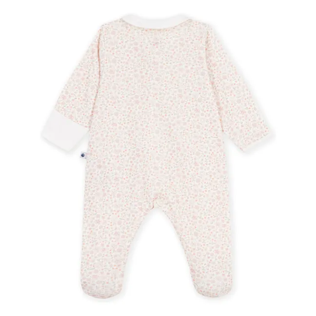Pyjama Dors Bien Fleuri Coton Bio | Blanc