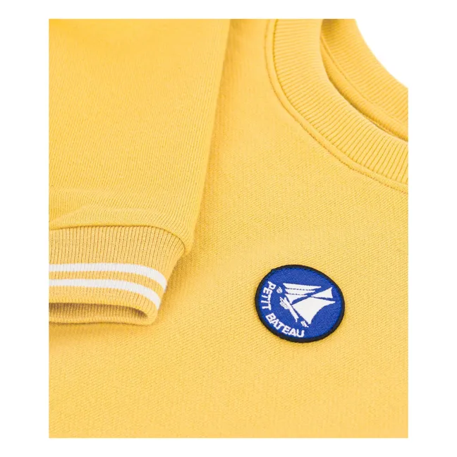 Organic cotton logo sweatshirt | Yellow