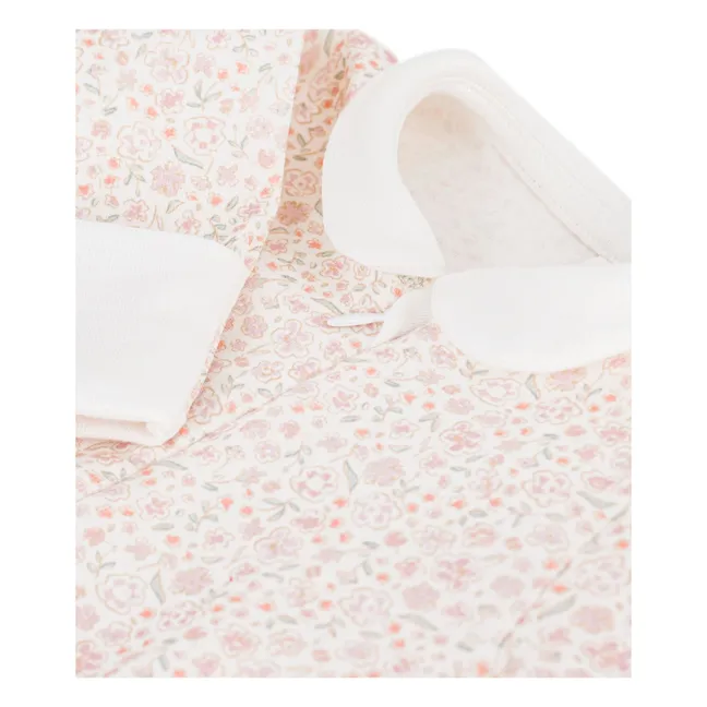 Pyjama Dors Bien Fleuri Coton Bio | Blanc