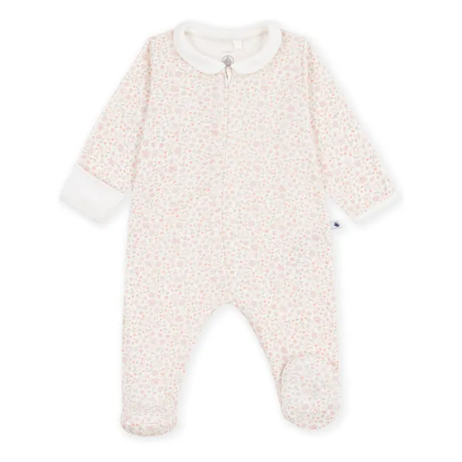 Pyjama Dors Bien Fleuri Coton Bio | Blanc