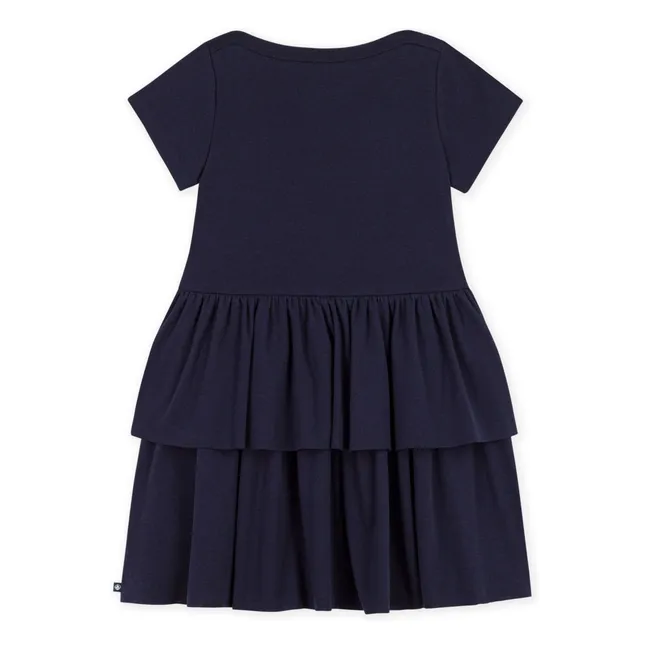Robe Cœur Coton Bio | Bleu marine