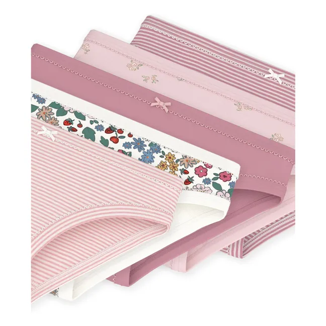 Lot de 5 Culottes Fleuries | Rose