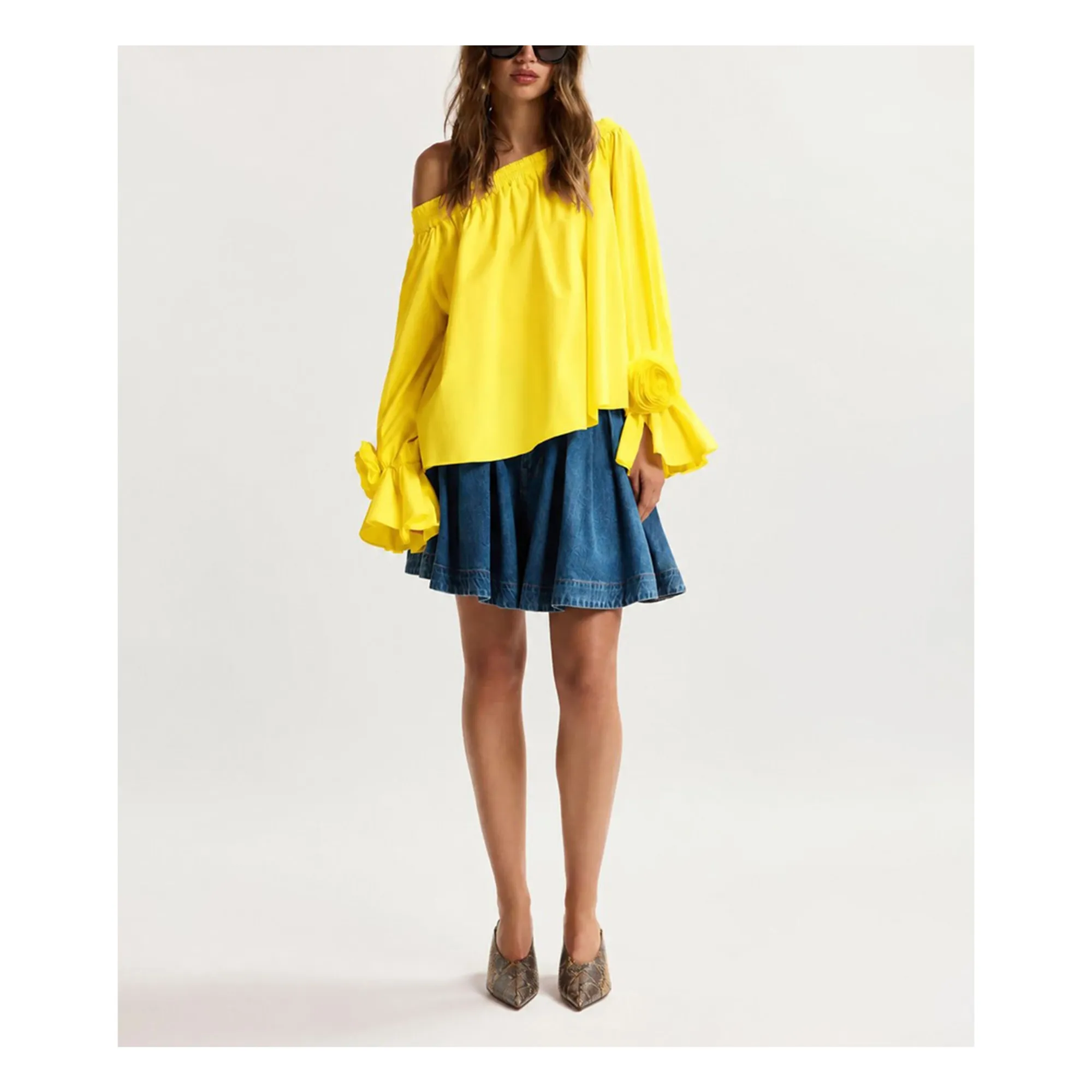 Top Jofie Coton | Jaune citron- Image produit n°2