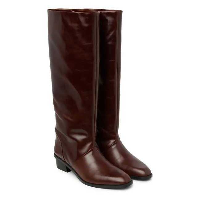 Bottes Sarah Cuir | Chocolat