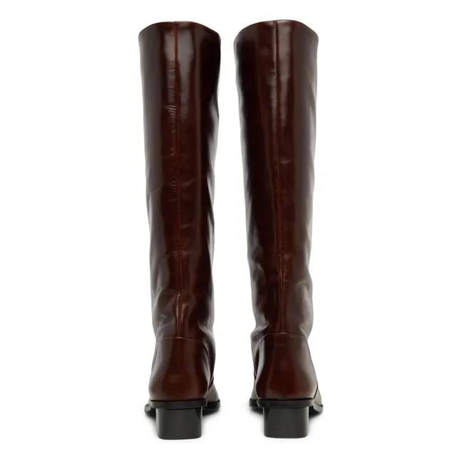 Bottes Sarah Cuir | Chocolat