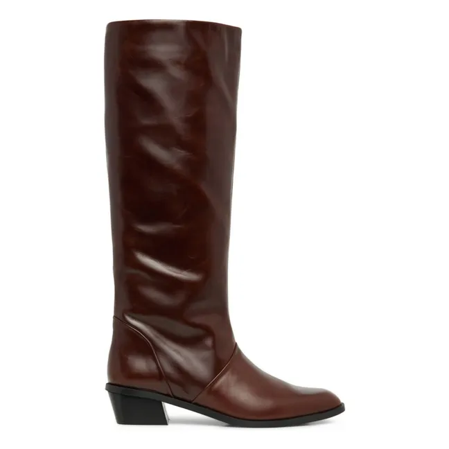 Bottes Sarah Cuir | Chocolat