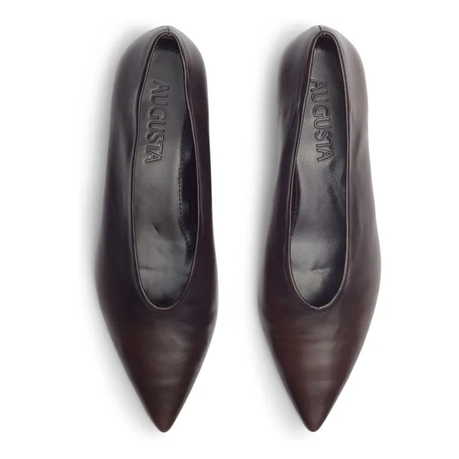 Slingback Freya Cuir | Marron